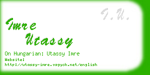 imre utassy business card